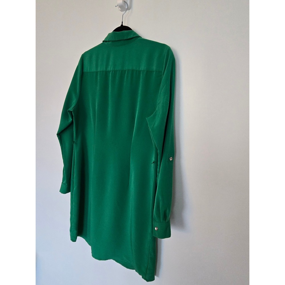 The Limited Green Shirt Dress Size M Button Front Long Sleeve‎ Tunic - Picture 5 of 10